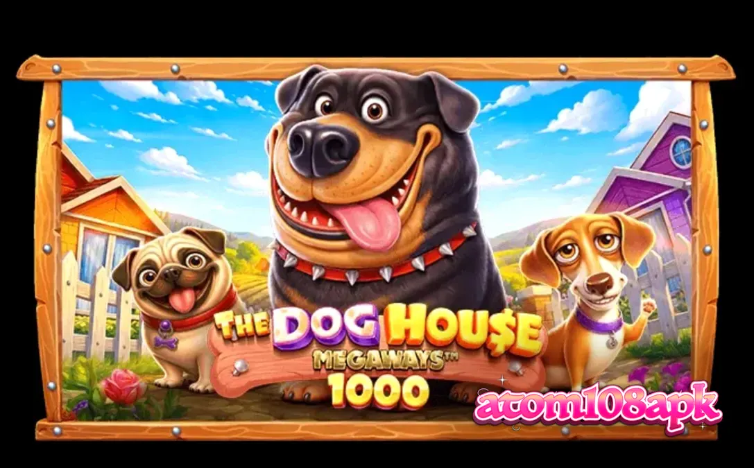 Tampilan antarmuka slot The Dog House Megaways 1000 dengan tema anjing yang ceria